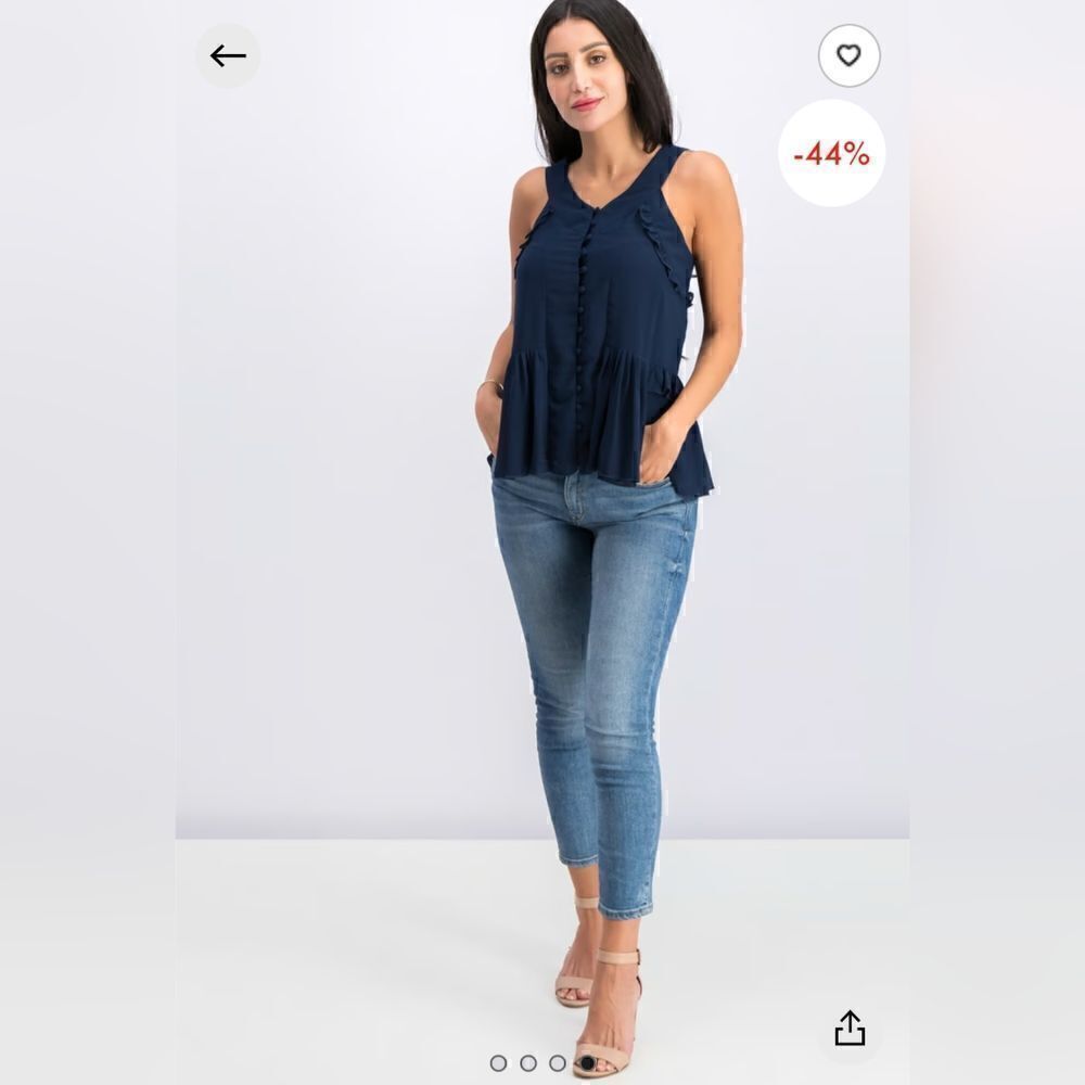 Romeo and Juliet couture Navy Tank top MSRP $118 - Picture 1 of 6